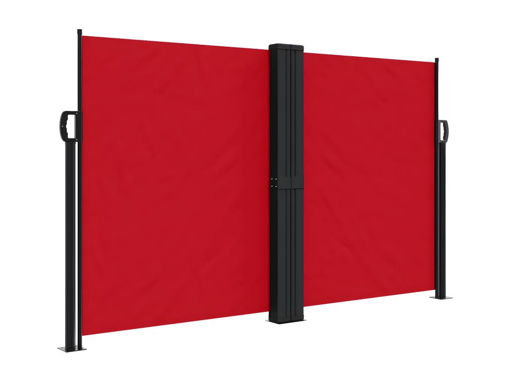 Auvent latéral rétractable rouge 140x600 cm 35356ACSF