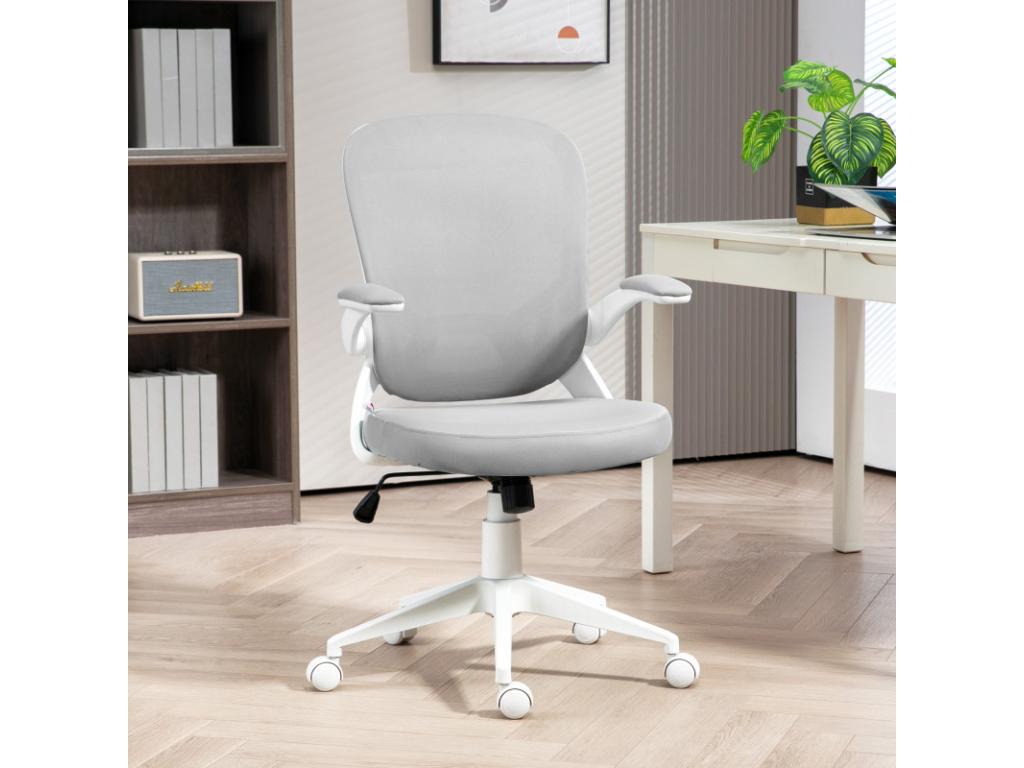 Chaise de bureau Calmetop grise et blanche 33211VNWK