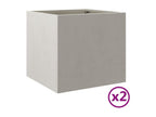 Jardinières 2 pcs argenté 32x30x29 acier inoxydable 41713GIDD