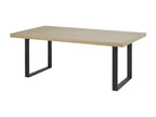 Calmetop - Table 200cm Aspect Bois Français Calmetop Piètement U Métal Noir 53206RVHO