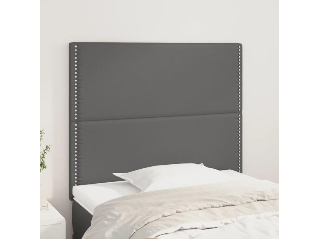 Têtes de lit 2 pcs Gris 90x5x78/88 cm Similicuir 13780VBHC