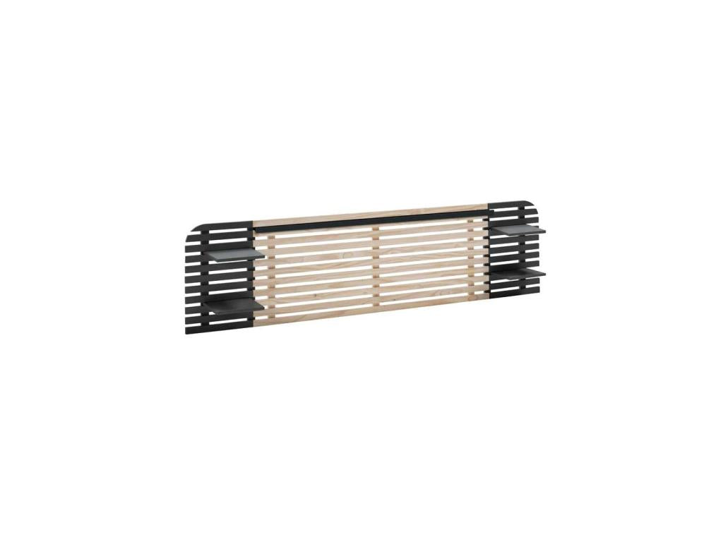 Tête de lit en bois massif Pin blanc/Noir - Nidchicshop 67957YTAC
