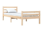 Cadre de lit sans matelas bois massif 75x190 cm 71126LVLE