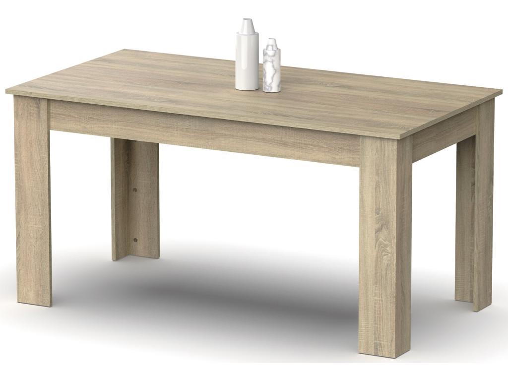 Table à manger en aggloméré et mélamine finition Nidchicshop coloris chêne naturel - Longueur 140 x Profondeur 80 x Hauteur 77 cm 57426RSBM