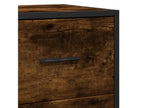 Buffet chêne fumé 35,5x35x76 cm bois d'ingénierie et métal 30307TOFW