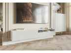 Meuble TV - 175 cm - suspendu avec niche - blanc - Calmetop 86616RCHO
