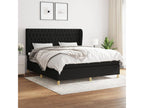 Lit à sommier tapissier avec matelas Noir 180x200 cm Tissu 29842VDVM
