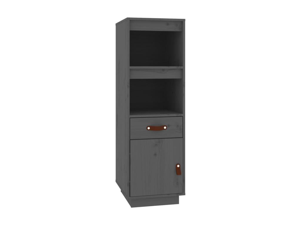 Buffet haut Gris 34x40x108,5 cm Bois massif de pin 86951FHSS