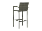 Ensemble de bar d'extérieur 5 pcs accoudoir Résine tressée Gris 81546AXEC
