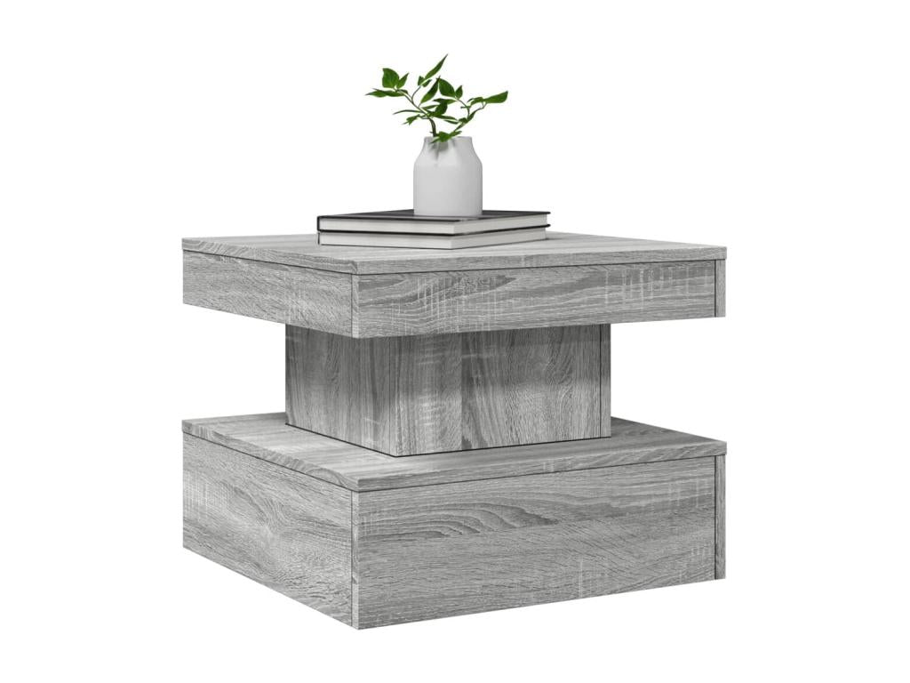 Table basse avec Nidchicshopères LED Nidchicshop gris 50x50x40 87136LFRV