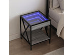 Table de chevet avec LED infini Bohometop gris 40x40x49 cm 68389DYTQ