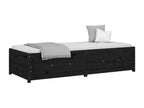 Lit de jour Noir 75x190 Petit simple Bois de pin massif 05378XHUC