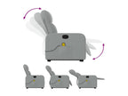 Fauteuil de massage inclinable Gris clair Tissu 80845PHKV