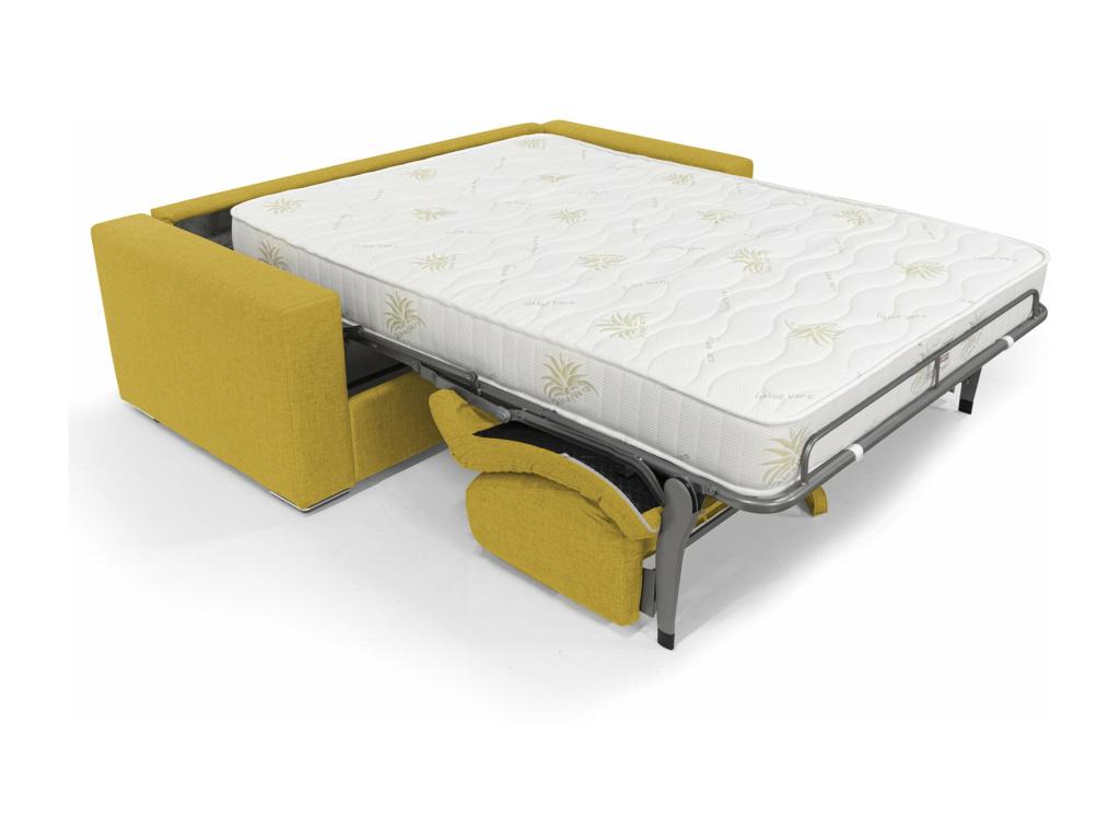 Nidchicshop Canapé convertible matelas h20 en tissu imperméable T03 200 cm mat- 140x197 jaune 06883IDRI