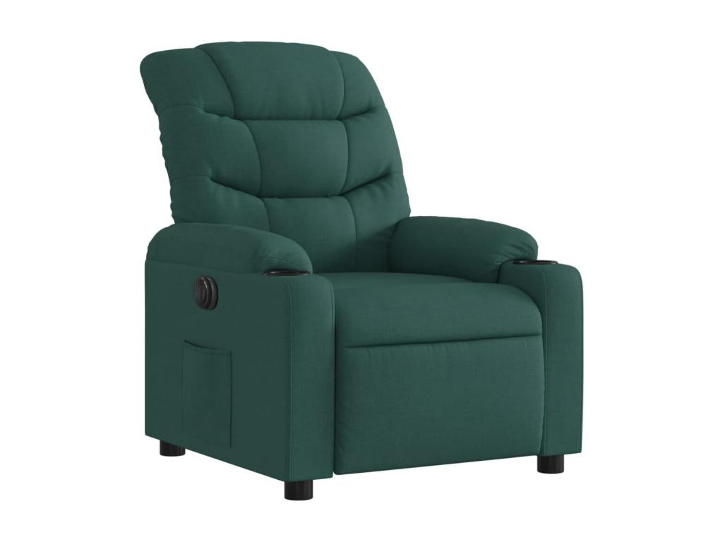Fauteuil inclinable électrique Vert foncé Tissu 37104IDDC