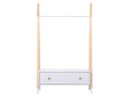 Penderie pour enfant bois et blanche avec tiroir Calmetop 04222QNTL
