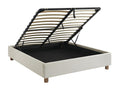 Calmetop - Lit coffre en tissu lin 140x190cm - Beige 86490QPDI