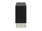 Buffet Nidchicshop 2 portes 1 tiroir coloris noir/bois 08874CWTY