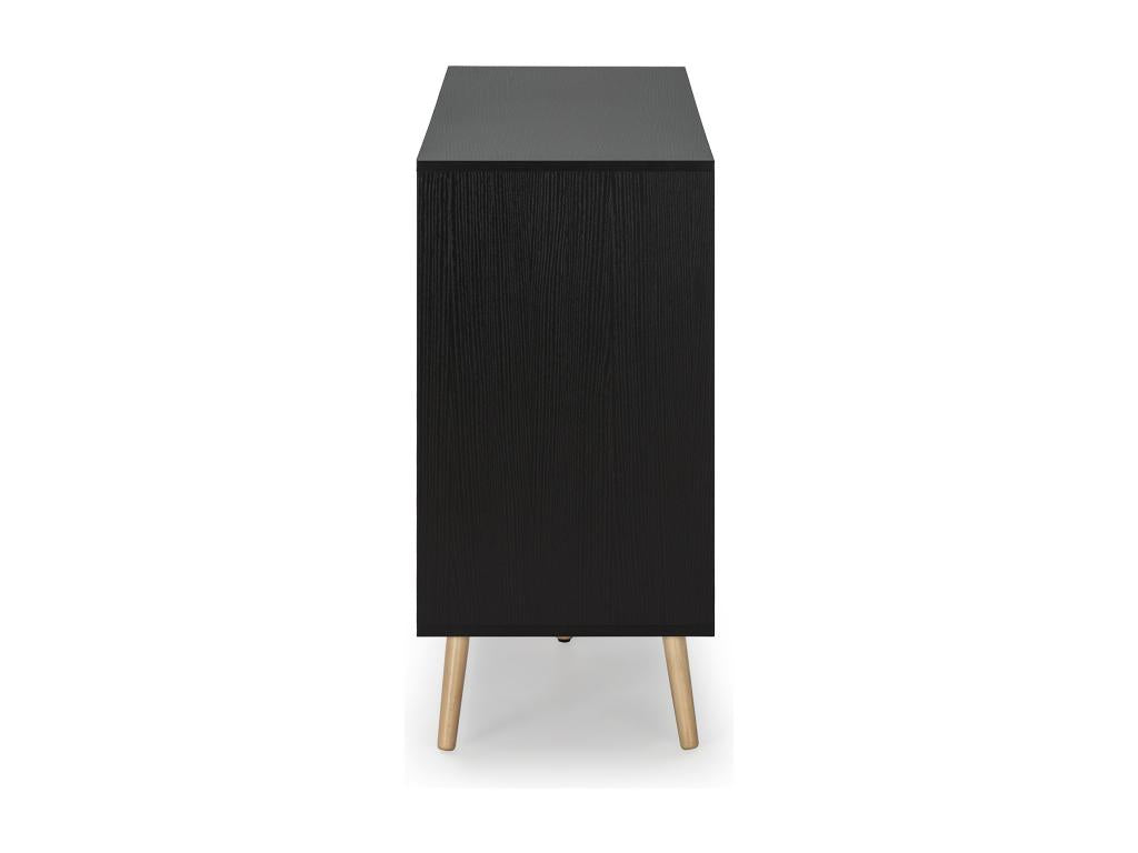 Buffet Nidchicshop 2 portes 1 tiroir coloris noir/bois 08874CWTY