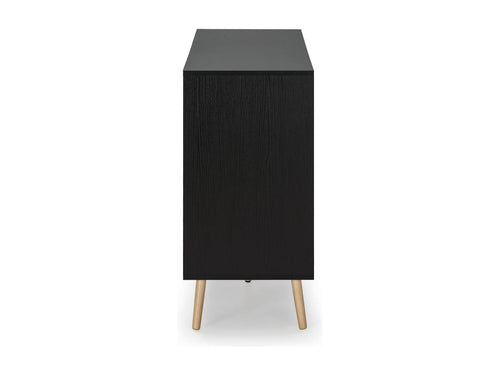 Buffet Nidchicshop 2 portes 1 tiroir coloris noir/bois 08874CWTY