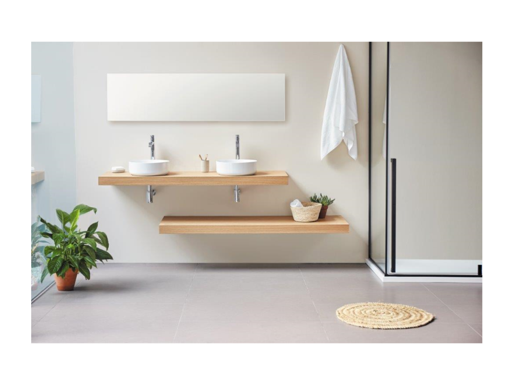 Plan vasque suspendu Nidchicshop pour salle de bain design chêne 45x120 cm 62261ASUQ