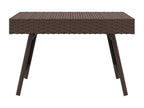 Table d'appoint pliable marron 60x40x38 cm résine tressée 92467GEXO