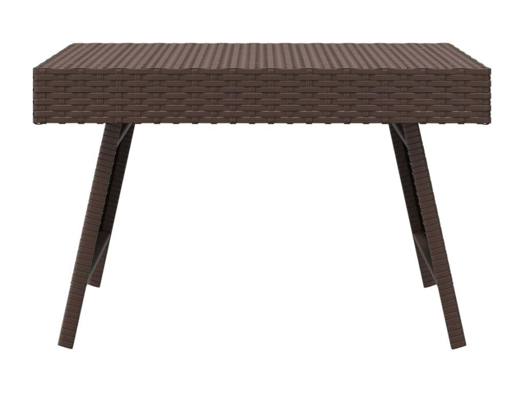 Table d'appoint pliable marron 60x40x38 cm résine tressée 92467GEXO