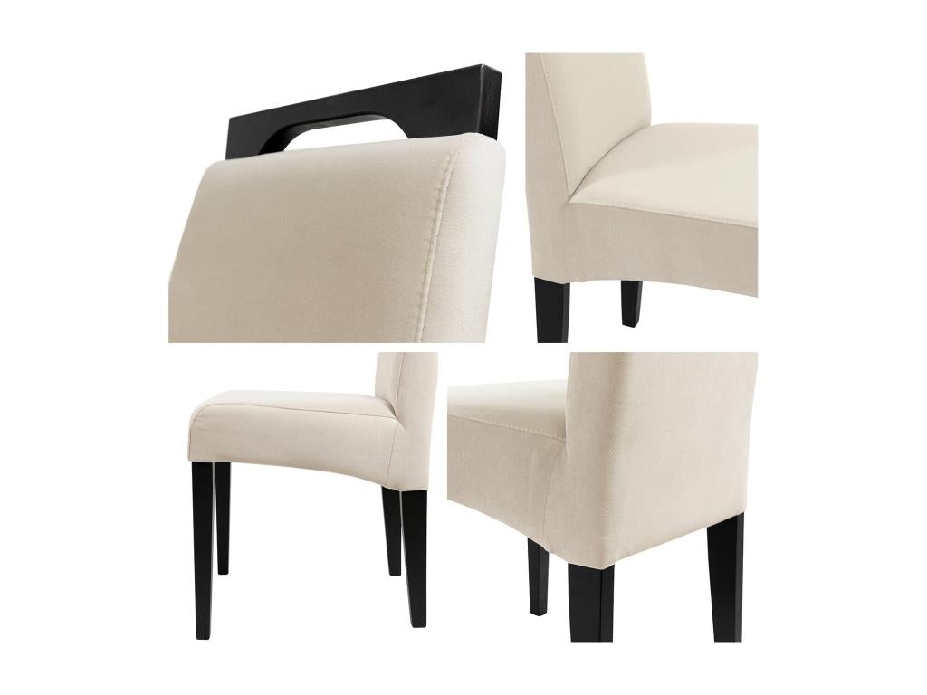 Chaise Calmetop 199 Bleu - Blanc 100x39x59cm Tapisserie En bois Bois 59185ZXUD