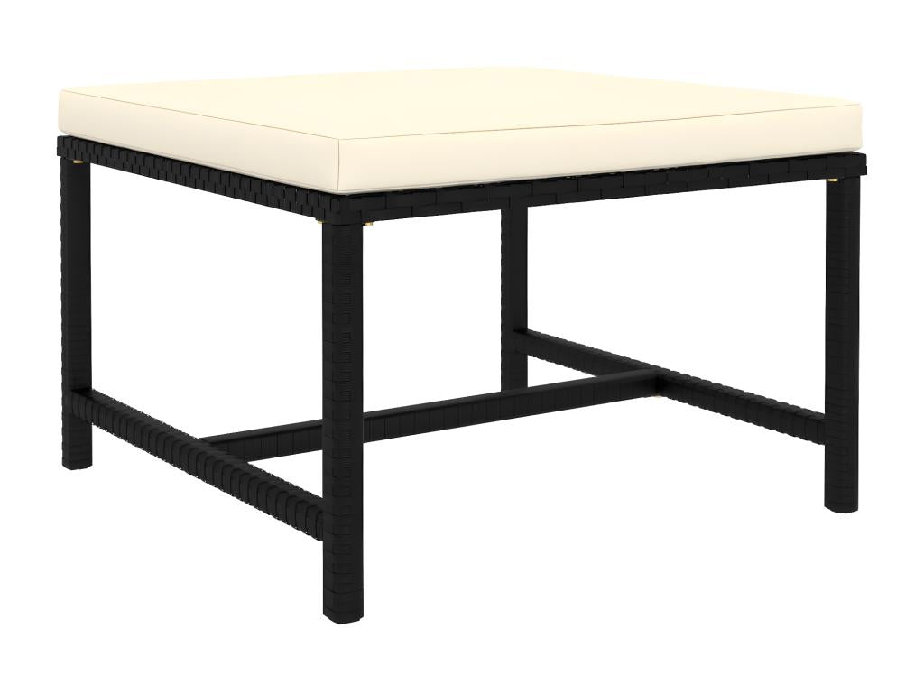 Salon de jardin 10 pcs avec coussins Résine tressée Noir 37 22701YJKT