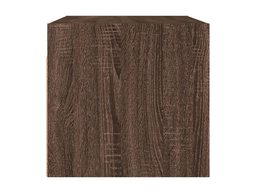 Armoires murales portes vitrées 2 pcs chêne marron 68.5x37x35 73288VGHA