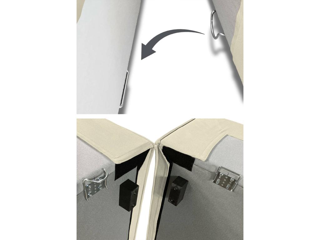 Canapé fixe Calmetop Grand canapé modulable 2 places avec péninsule gauche Made in Italy Canapé moderne en tissu 240x170h70 cm Beige 69236TOLQ