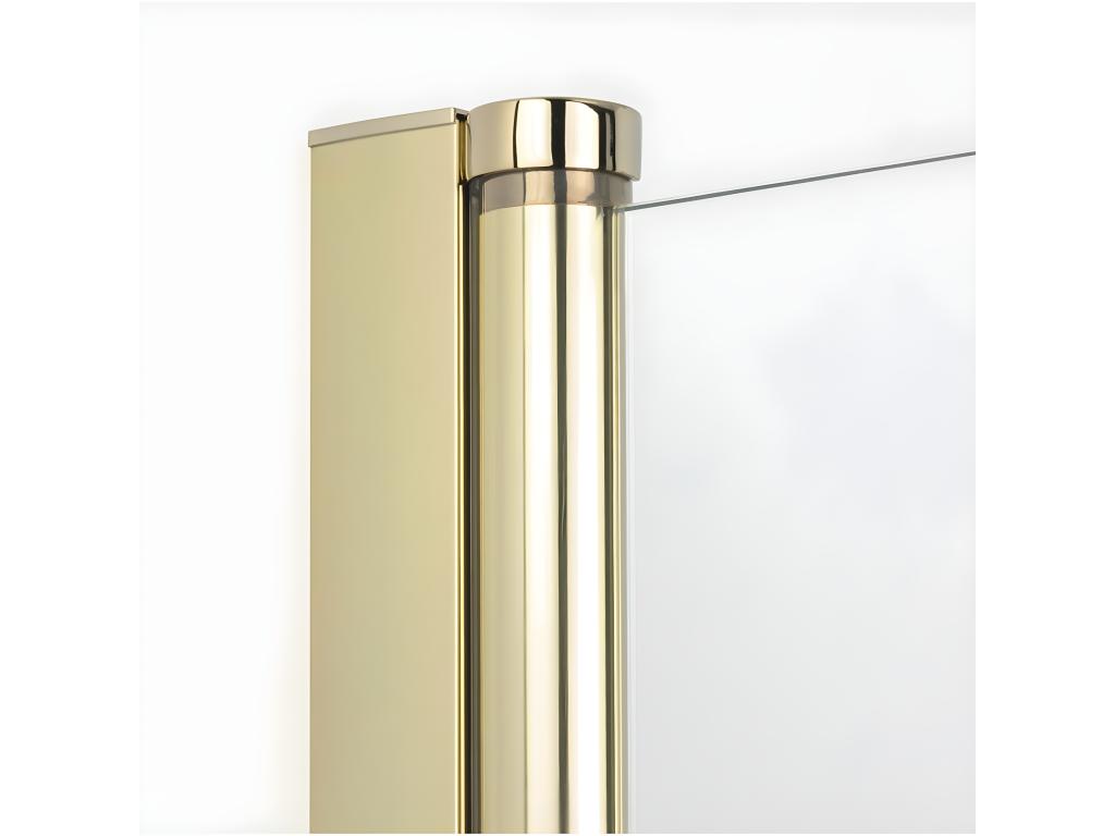Porte de douche battante 130 cm doré Calmetop 63095PBBR