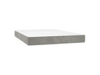 Sommier à Calmetop de lit et matelas Gris clair 140x190 Velours 49320ZYGW