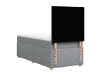 Sommier à Calmetop de lit avec matelas Gris clair 100x200cm Tissu 51589WSMD