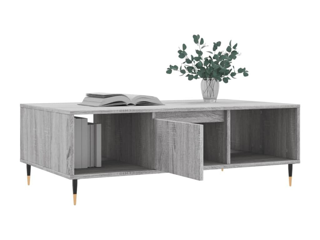 Table basse Nidchicshop gris 104x60x35 cm bois d'ingénierie 10017WJKG