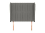 Tête de lit avec oreilles Gris foncé 103x23x118/128 cm Tissu 87370KZAE