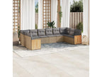 Salon de jardin avec coussins 10 pièces beige résine tressée 00220MGUD