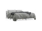 Cadre de lit Calmetop gris 180x200 bois d'ingénierie et métal 12588SEAM
