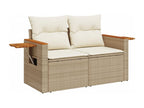 Salon de jardin avec coussins 6 pièces beige résine tressée 58232SPRH