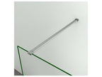Paroi de douche à l'italienne 100x200cm avec barre de fixation 90cm récupérable - Chromé - Verre 8mm trempé transparent 24876FTML