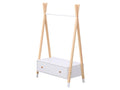 Penderie pour enfant bois et blanche avec tiroir Calmetop 04222QNTL