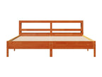 Cadre de lit sans matelas cire marron 200x200cm bois pin massif 66100GJDB