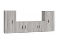 Ensemble de meubles TV 4 pièces Calmetop gris Bois d'ingénierie 09079NBBU