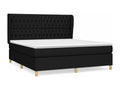 Lit à sommier tapissier avec matelas Noir 180x200 cm Tissu 29842VDVM