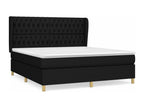 Lit à sommier tapissier avec matelas Noir 180x200 cm Tissu 29842VDVM