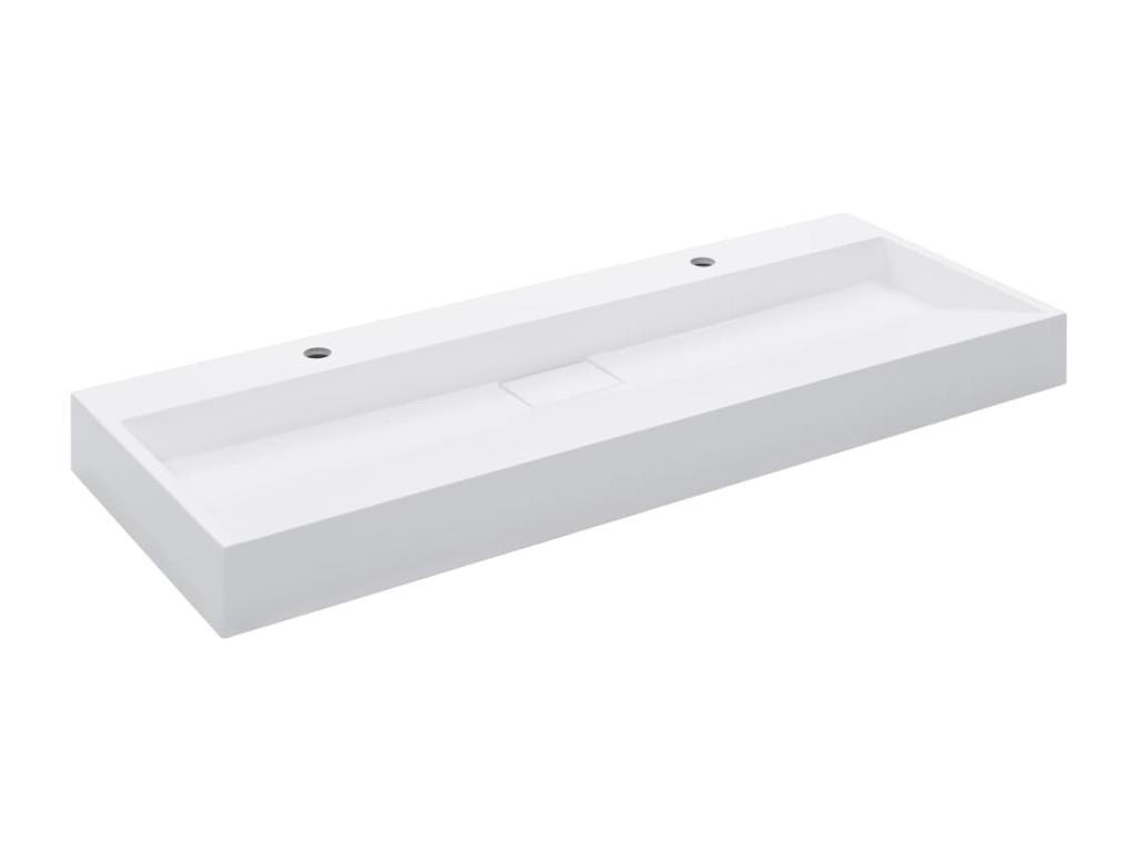 Lavabo salle de bain blanche 120x46x11 cm 02 0002637 28826ZXTU