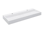 Lavabo salle de bain blanche 120x46x11 cm 02 0002637 28826ZXTU