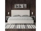 Lit coffre rembourrée 180x190 similicuir blanc Bohometop 32312NQLU