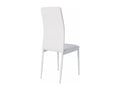 Chaise de salle à manger x1 design classique en PVC blanc piètement à quatre pieds en métal blanc 10 0002090 30036BTXL
