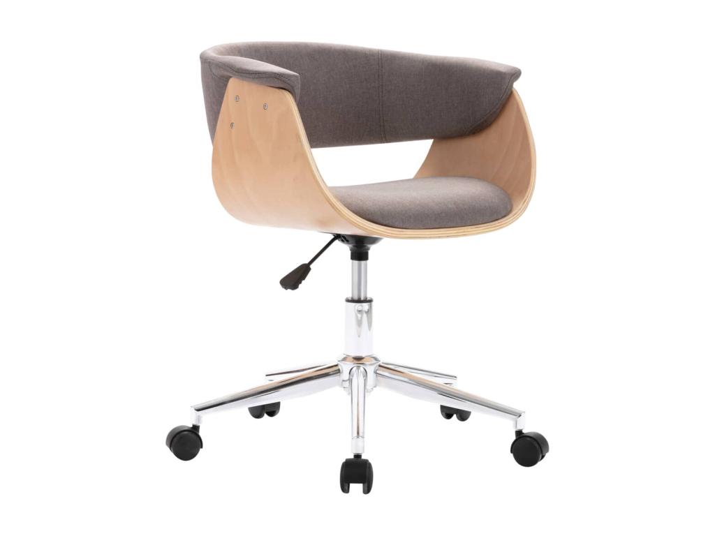 Chaise fauteuil siège pivotante bois marron 59,5x58x74 cm 02 0024177 69699OBHR